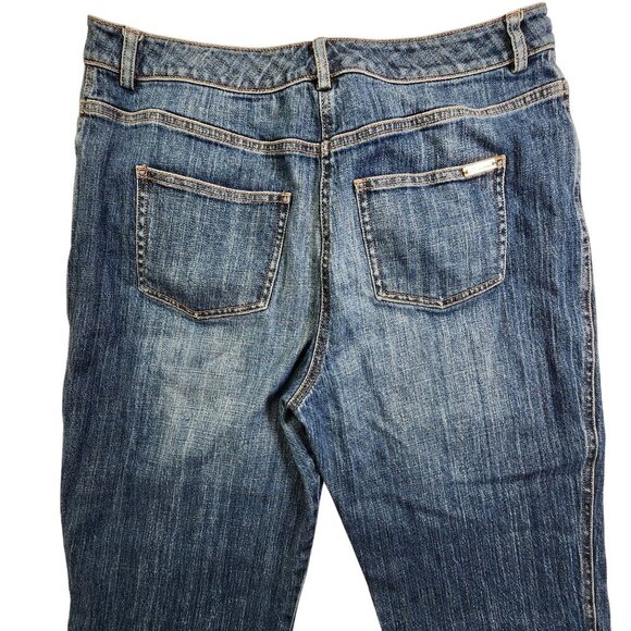 St. John Sport Womens Denim Jeans Size 10 Medium Wash Straight Leg Classic Fit - Picture 2 of 11